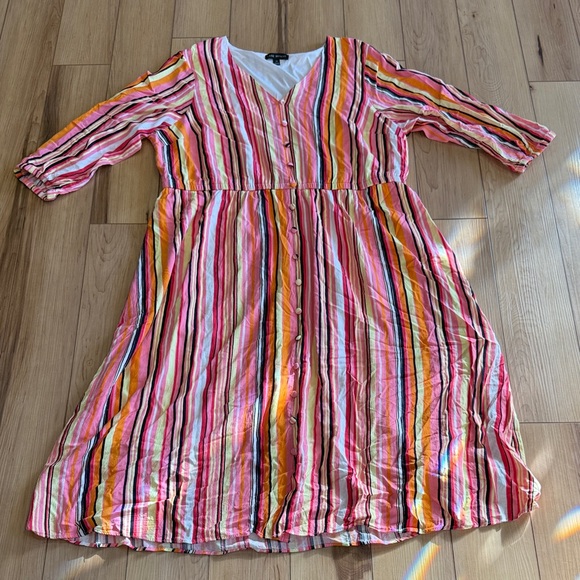Lane Bryant Dresses & Skirts - Lane Bryant Vibrant Striped Woman’s Dress